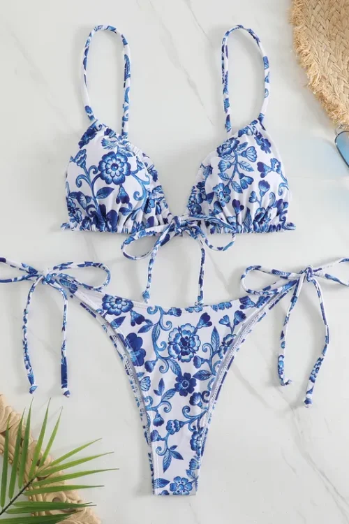 Women’s Flower 2 Pieces Set Bikinis Swimwear