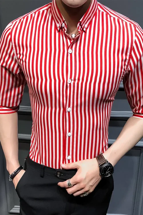 Men’s Stripe Men’s Clothing Shirt