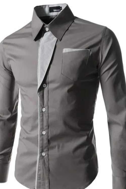 Men’s Solid Color Shirt Men’s Clothing