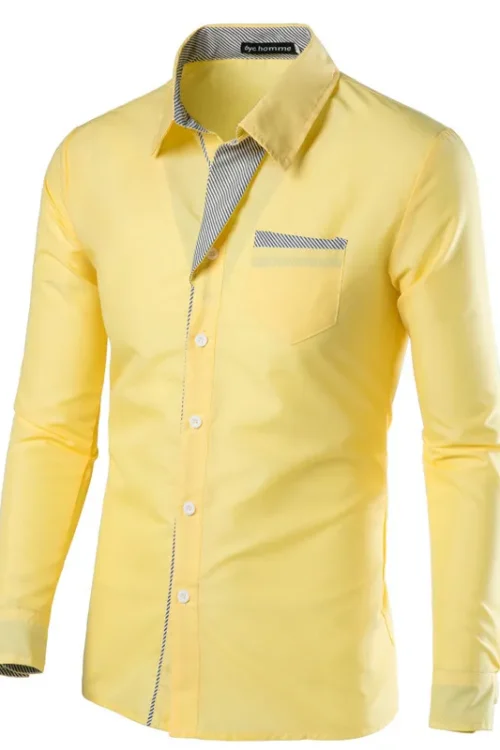 Men’s Solid Color Shirt Men’s Clothing