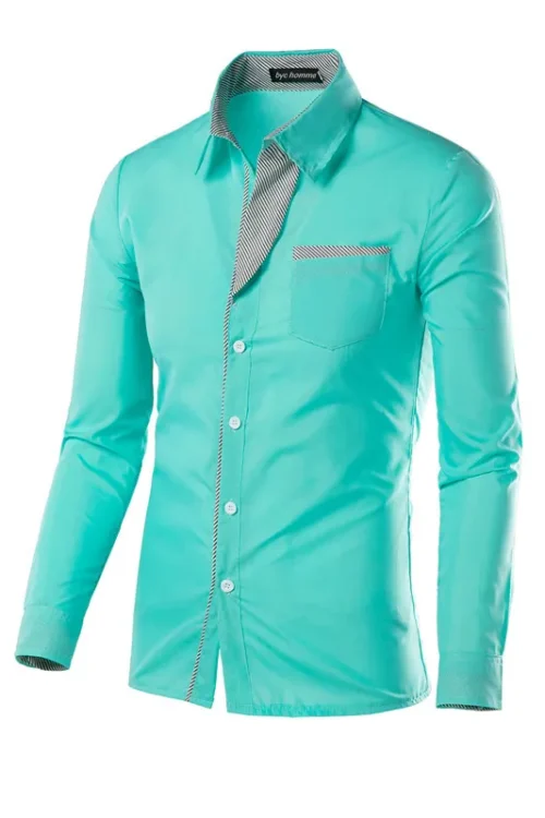 Men’s Solid Color Shirt Men’s Clothing