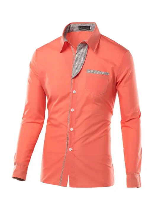 Men’s Solid Color Shirt Men’s Clothing