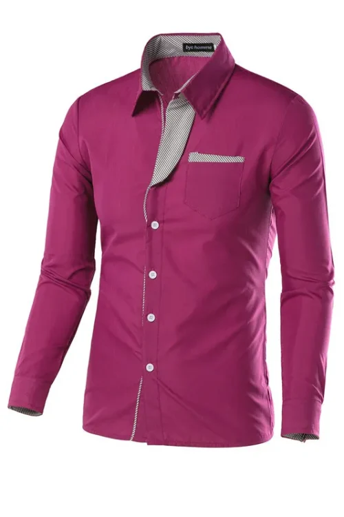 Men’s Solid Color Shirt Men’s Clothing