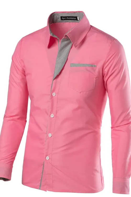 Men’s Solid Color Shirt Men’s Clothing