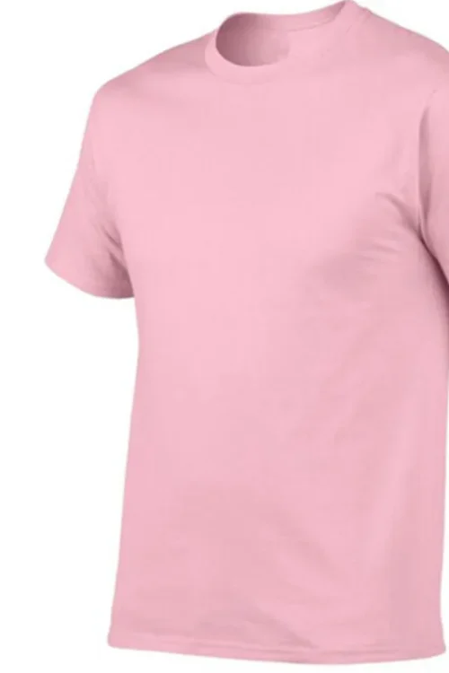 Men’s Solid Color Casual Round Neck Short Sleeve Regular Fit Men’s T-shirt