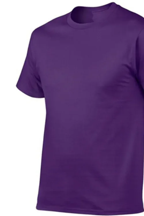 Men’s Solid Color Casual Round Neck Short Sleeve Regular Fit Men’s T-shirt