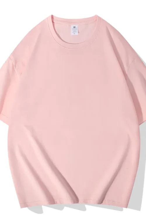 Men’s T-shirt Short Sleeve T-shirts Casual Solid Color