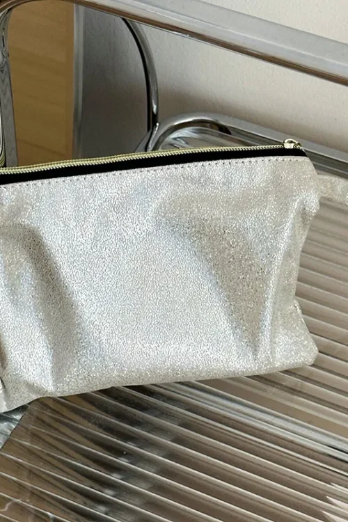 Streetwear Solid Color Polyester Square Makeup Bags