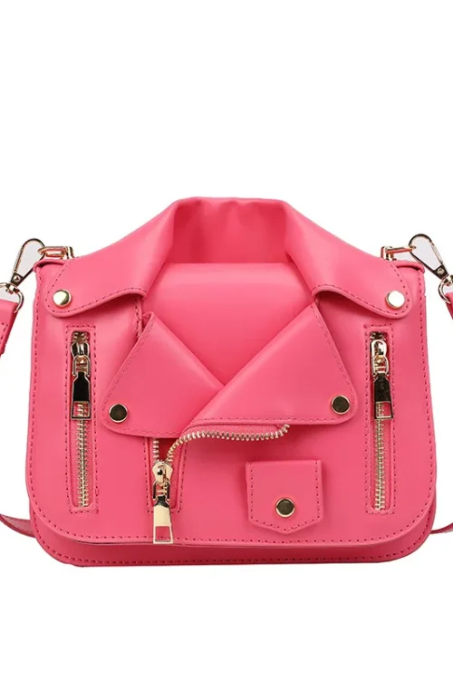 Women’s Small Pu Leather Solid Color Basic Square Lock Clasp Crossbody Bag