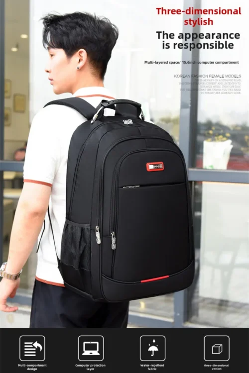 Backpack Men’s Durable Luggage Bag Large Capacity Travel Backpack Outdoor Leisure Junior High School College Student Schoolbag