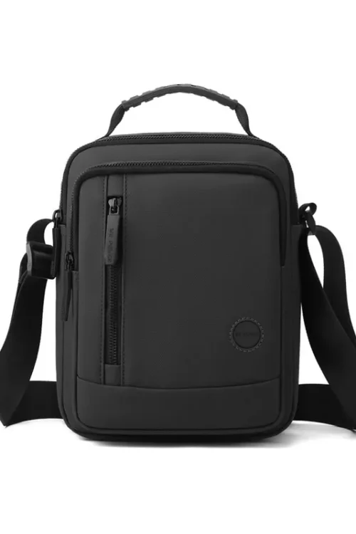 Men’s Solid Color Polyester Zipper Functional Backpack Laptop Backpack