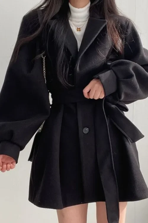 Elegant British Style Woolen Coat