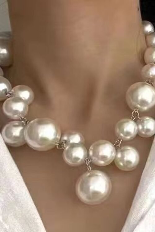 Classic Style Solid Color Artificial Pearl Women’s Necklace